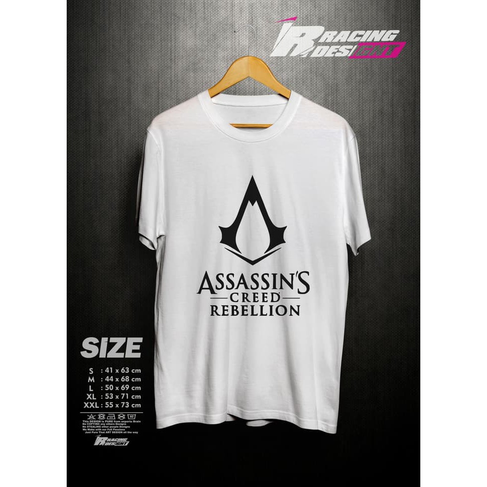 Kaos T Shirt Assassins Creed Kualitas Distro Terbaru Amd Shopee - roblox assassins creed hat id