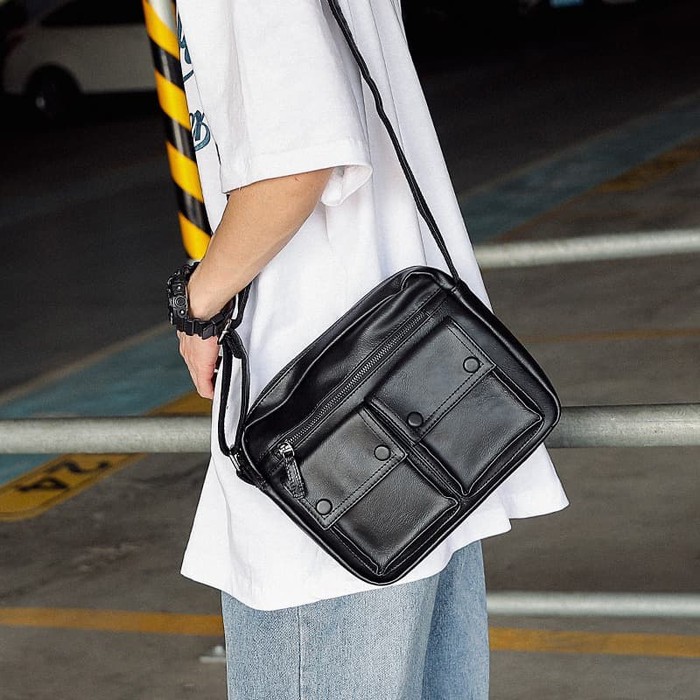 Tas Selempang Kulit Pria Tas Kulit Pria Tas Cowok Tas Kuliah