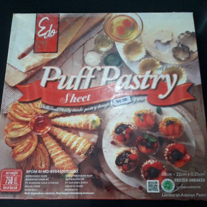 

Puff Pastry Sheet Edo Bahan Kue 750 GR