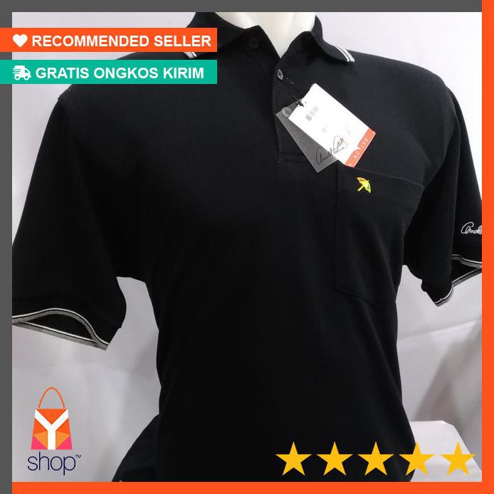 BAGUS BUKTIKAN  Kaos Kerah Polo Shirt Pria ARNOLD PALMER 100% ORIGINAL MURAH HITAM - Hitam, S