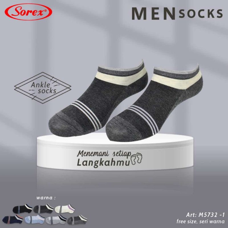 Sorex kaos kaki pria M 5732 (men sock ankle)