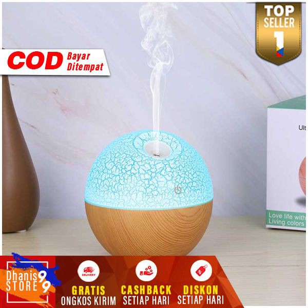 Ultrasonic Humidifier Aroma Essential Oil Humidifer RGB 130ml Humi Aromatherapy Pelembab Udara