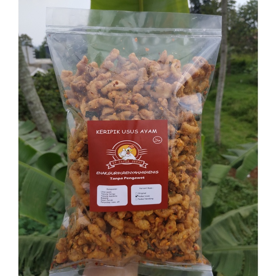 

KRIPIK USUS 500GR / USUS CRISPY / USUS PEDAS DAUN JERUK / KERIPIK USUS AYAM