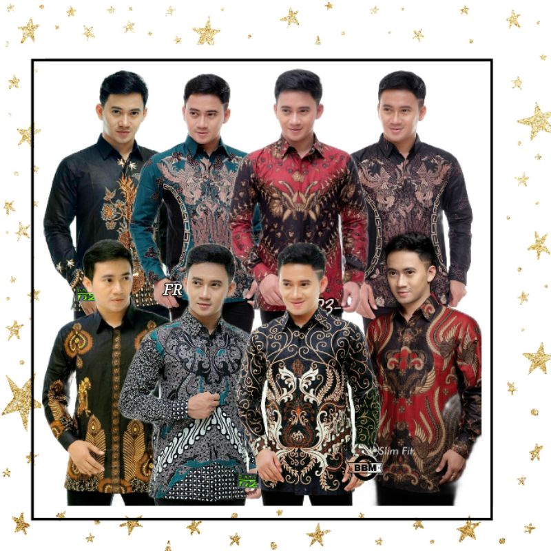 Kemeja Batik Pria Original Lengan Panjang Slimfit Premium Pria Terbaru