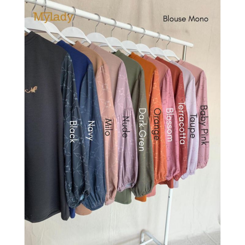 blouse knit monogram mylady