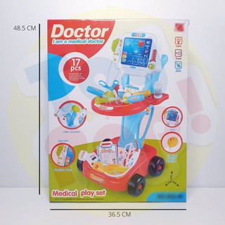  Mainan  Pretend Play Trolley Doctor Dokter dokteran  Set 