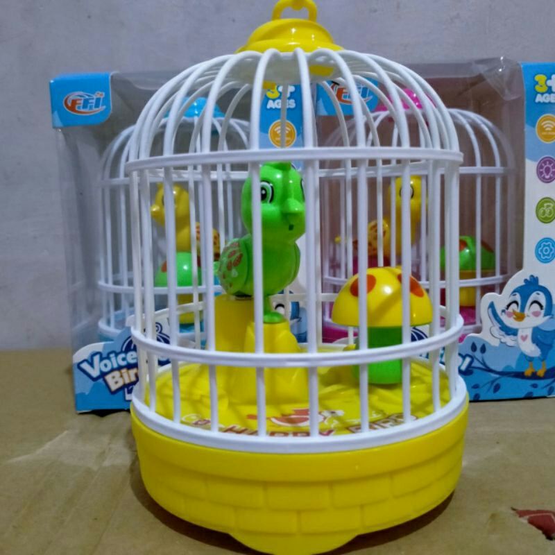 Mainan Burung Sangkar Burung Berkicau ADA LAGU ADA MUSIK ADA LAMPU Love Bird Voice Control Birdcage