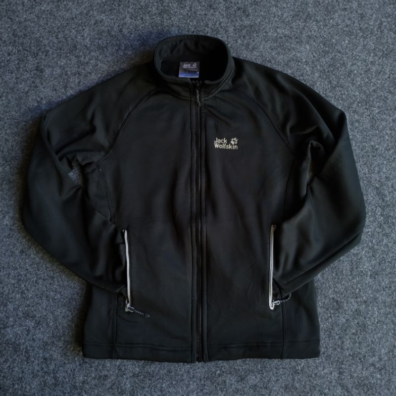 JACK WOLFSKIN JWS Jaket Inner Softshell Olahraga Outdoor Hiking Gunung Riding Motor Second Original