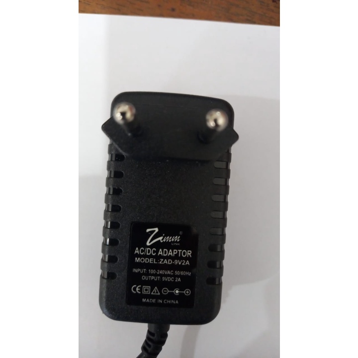 ADAPTOR 9V 2A ZAD-9V2A ZIMMLINK 9VOLT 2AMPERE