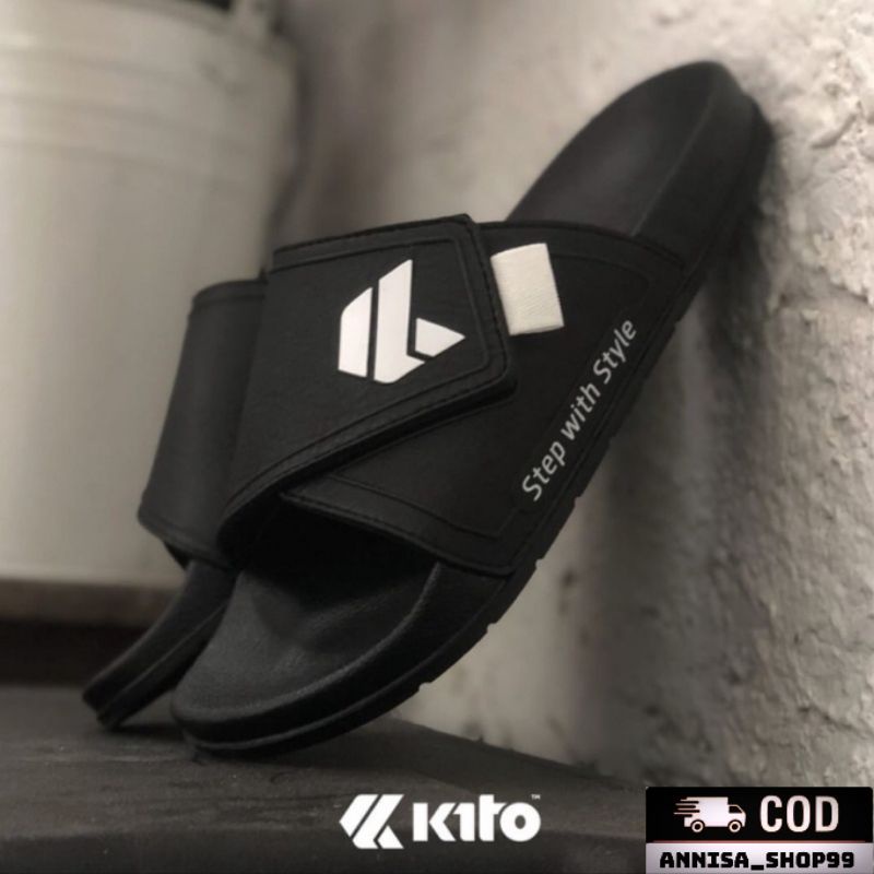 AnnisaShop99 . KITO HITAM SHB . Promo Sandal Slop slip on distro casual pria wanita dewasa