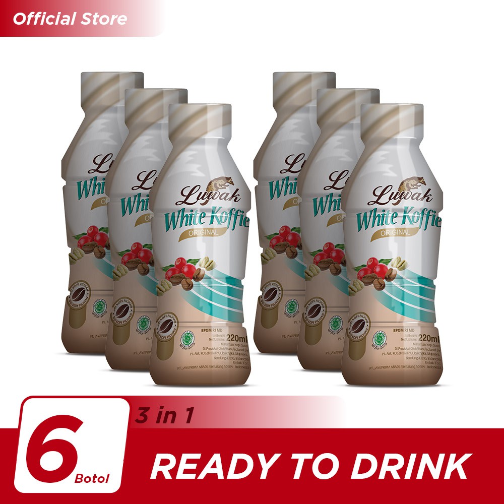 

Kopi Luwak White Koffie Original Botol 220ml - 6 Pcs