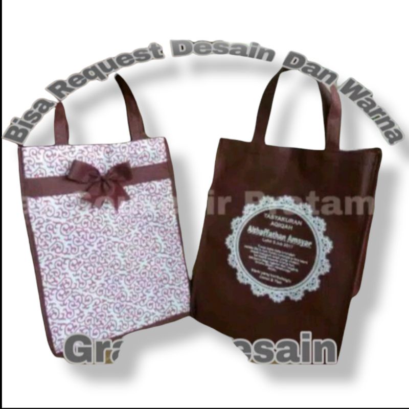 

Tas kotak nasi, tas tasyakuran, tas pegangan biasa ukuran 22x22x30