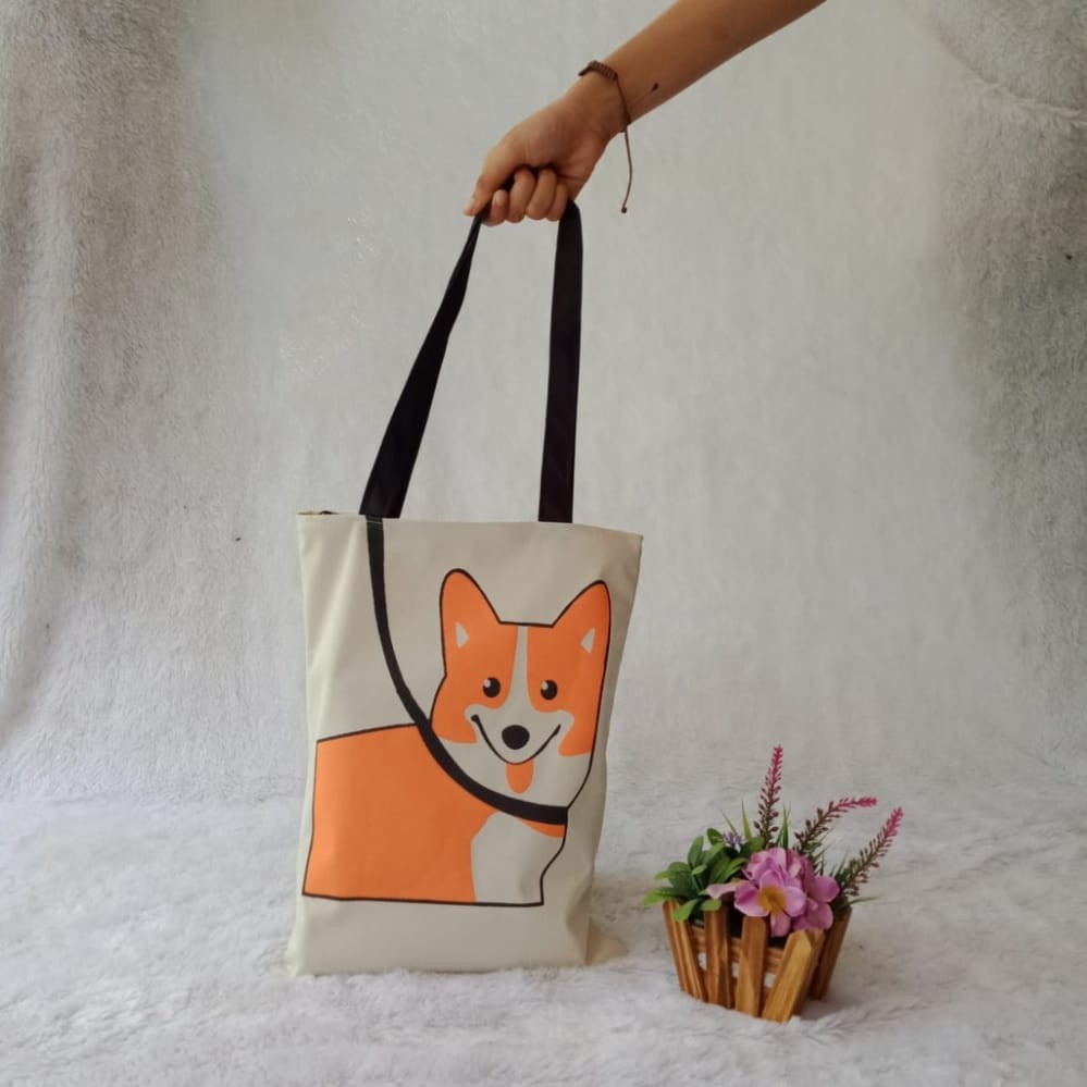 TOTEBAG SERI GAMBAR UNIK BAHAN PREMIUM STOK TERBATAS MONYET/ KUCING/ KAMERA / ANJING ARISTA MURAH