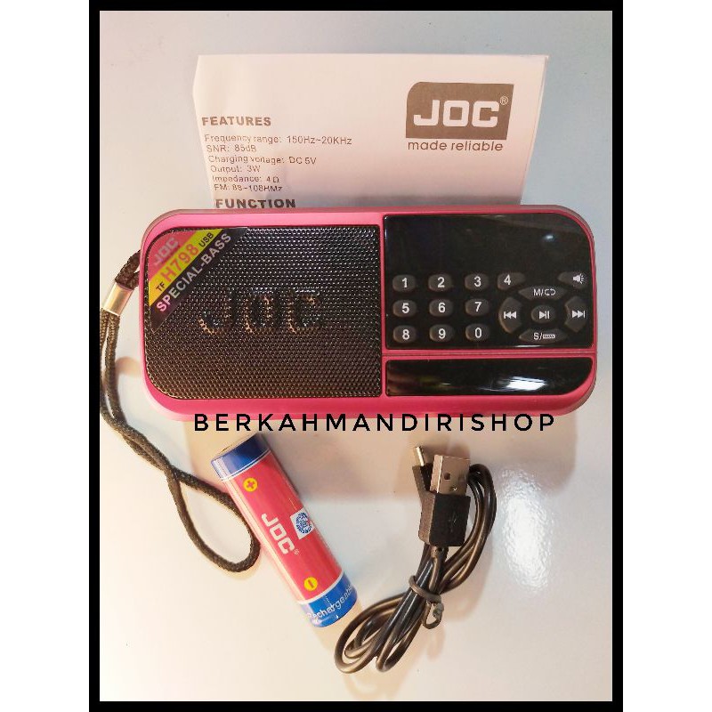 Speaker Radio FM // JOCMADE X-BASS H798BT // PORTABLE Digital Radio