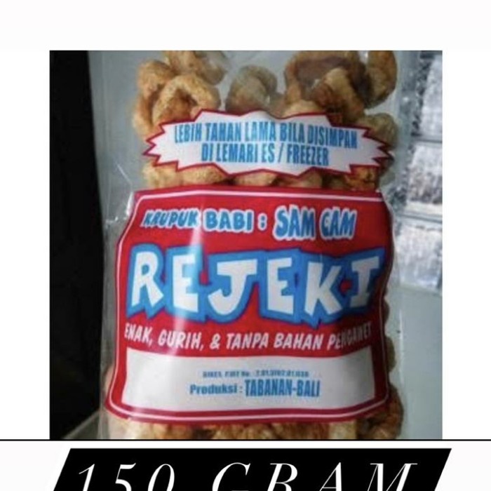 

TERBARU Krupuk Samcan / Kulit Babi REJEKI Khas Bali 200gr