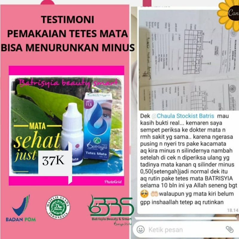 ( BISA COD ) BATRISYIA TETES MATA/ OBAT MATA MINUS /TETES MATA  MINUS/ KATARAK/ SILINDER/OBAT MATA PENURUN MINUS  HERBAL OBAT MATA MERAH GATAL KATARAK GLAUKOMA RABUN DEKAT RABUN JAUH  BINTITAN BELEKAN DLL /TETES MATA BATRISYIA