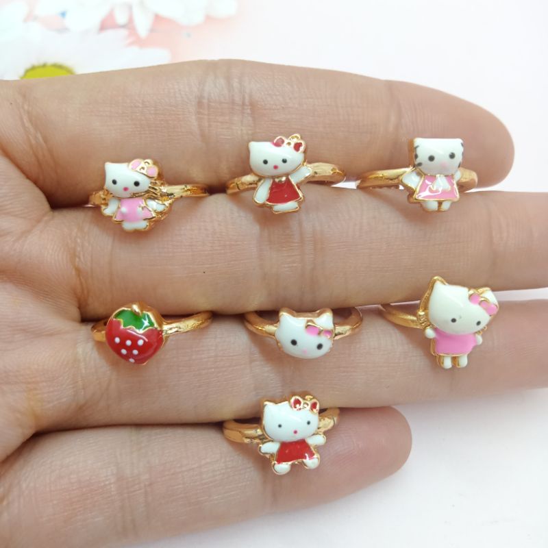cincin anak karakter xuping perhiasan imitasi lapis emas