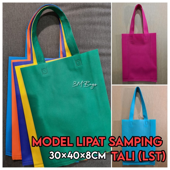 

TERBARU Tas Promosi / Goodie Bag / Tas Kain Press-Lipat Samping 30 x 40 x 8 cm - Mixed/Bebas