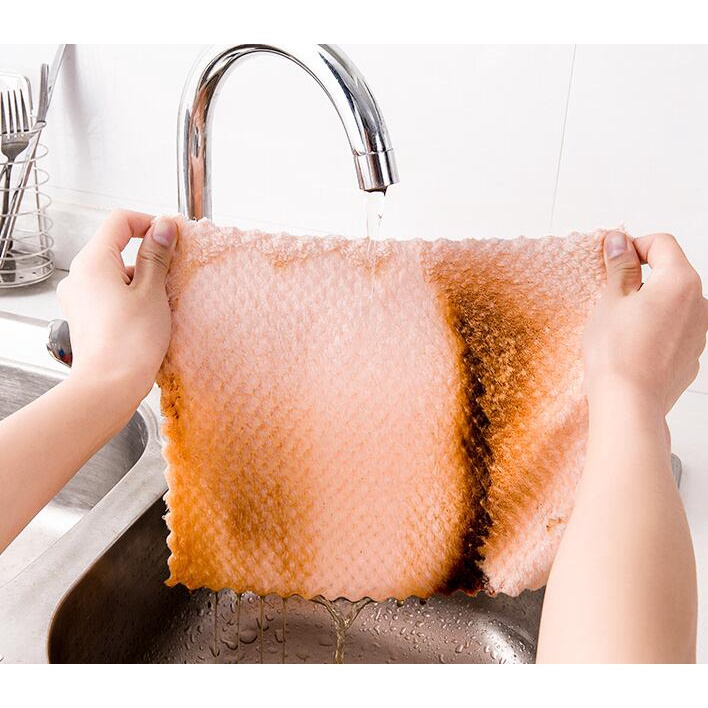 Kain Lap Dapur Microbulu 30x30cm/Kain Lap Bahan Coral Velvet Anti Lengket Untk Dapur/Mobil