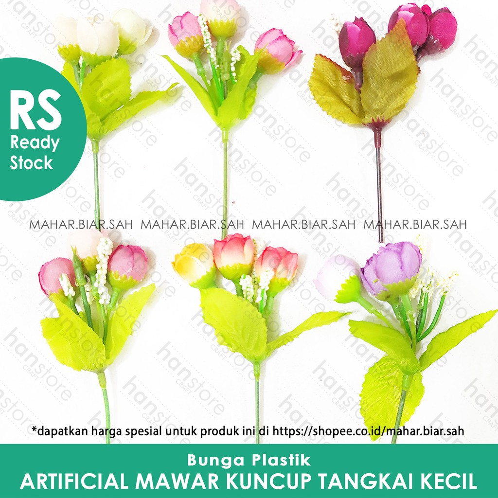 1 Pcs Bunga Artificial Mawar Kuncup Tangkai Kecil / bunga dekorasi mahar / bunga plastik / SHABBY-1