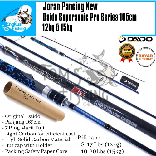 Joran Pancing Daido Supersonic Pro Series 165cm (12kg-15kg) Full Fuji - Engkus Fishing