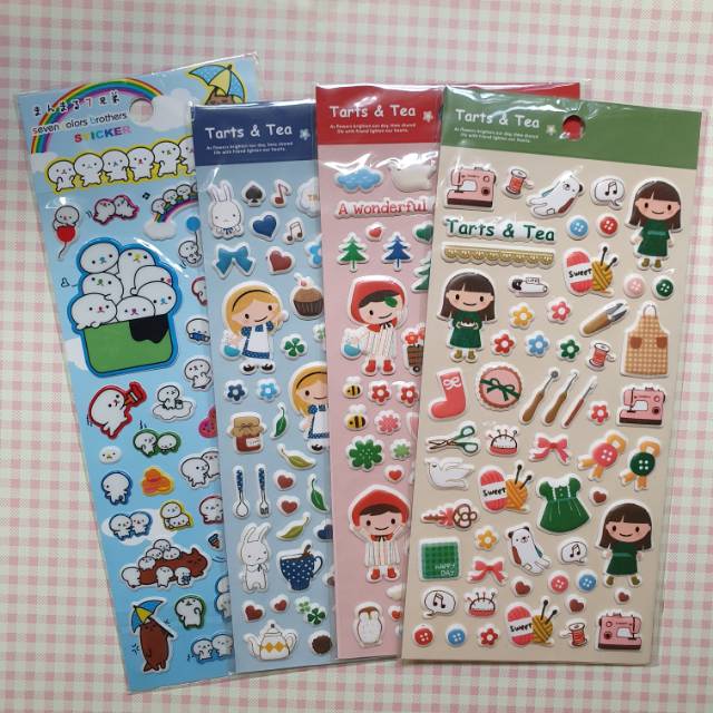 

kawaii puff sticker for scrapbook and journal
