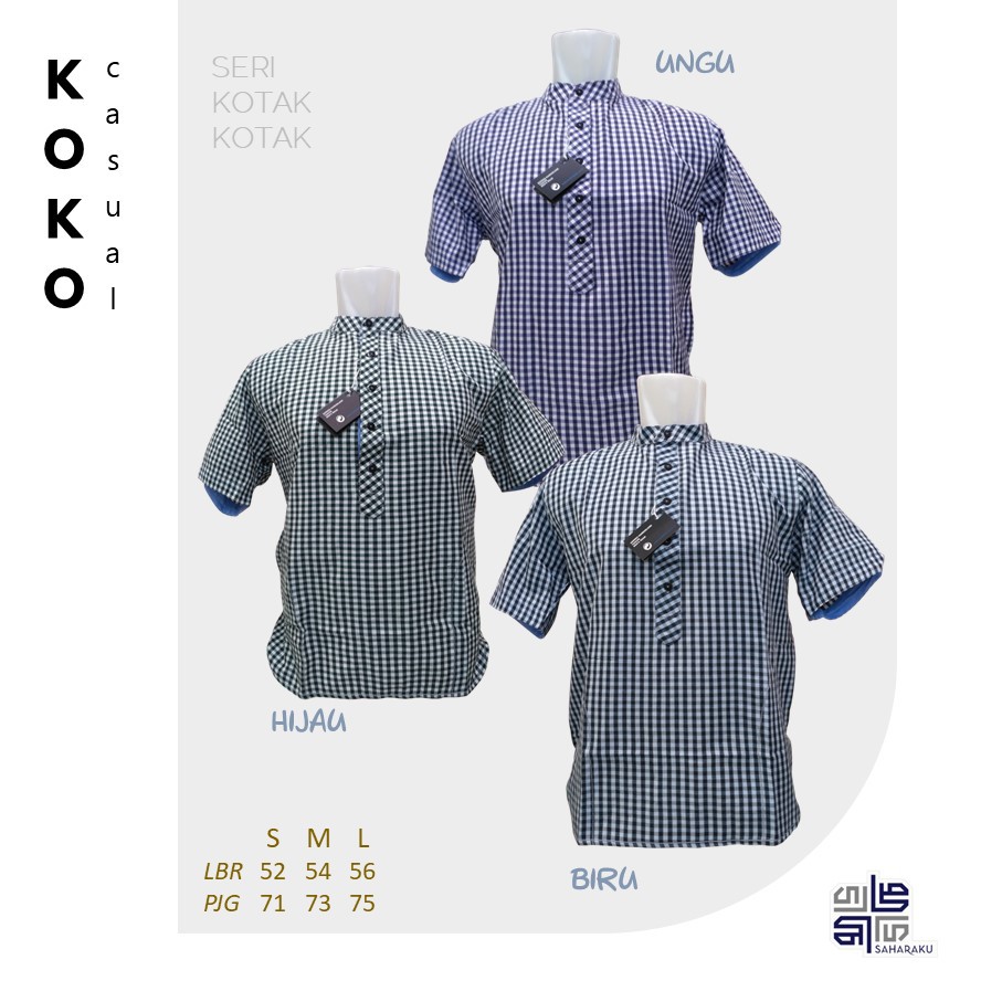 BAJU KOKO Casual Kotak-Kotak