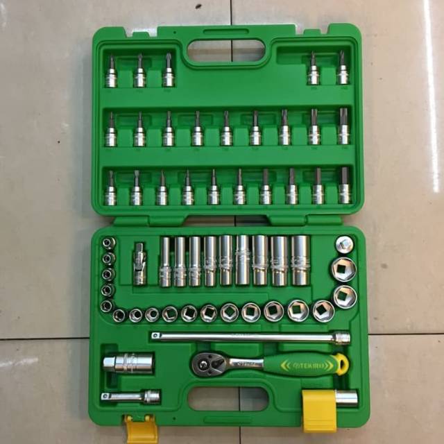 Kunci Shock Set Tekiro 58 pcs 3/8 inch Shock Sok Sock Shok Set TEKIRO