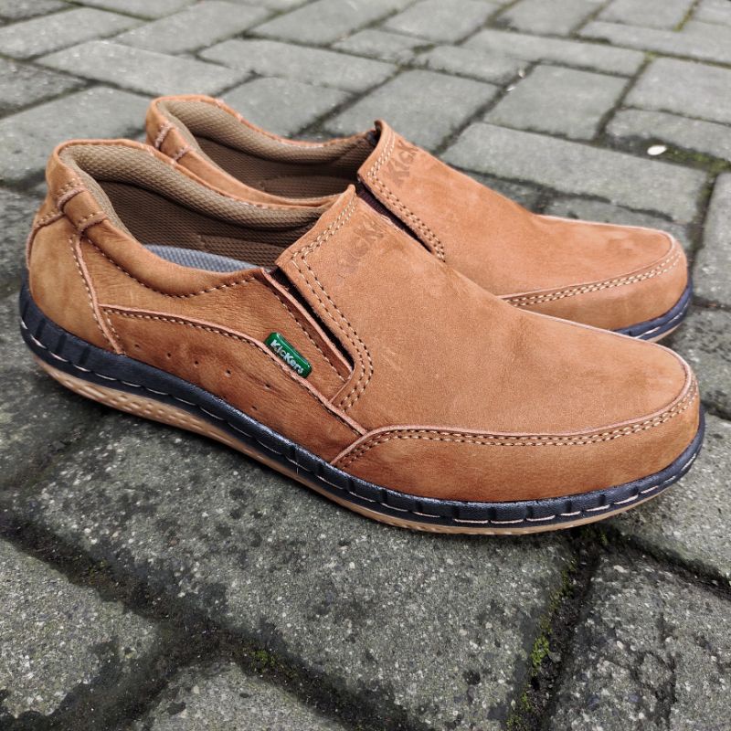 Kickers Sepatu Casual Kasual Pria Bahan Kulit Asli Model Gaul Elegan Harga Murah