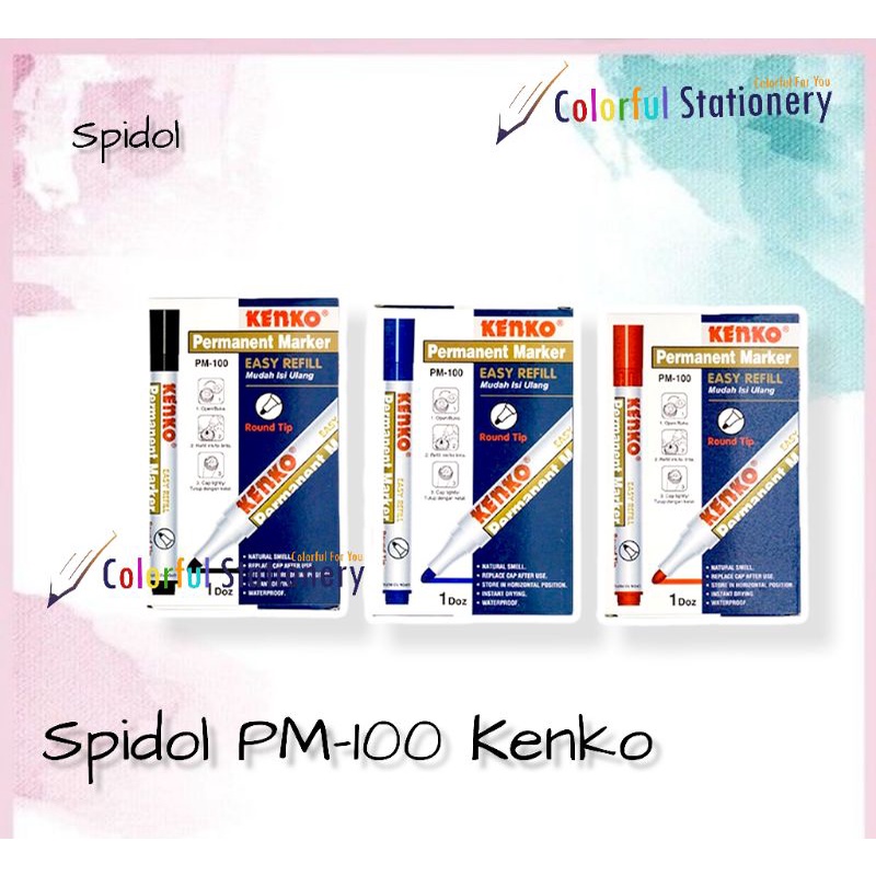 

Spidol Papan Tulis / Spidol Permanent Kenko PM-100