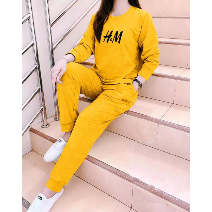 setelan girl  HaM / SATU SET  /  baju + celana / baju senam / fashion wanita - alipio fashion