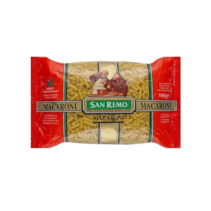 

San Remo Pasta Macaroni 500 gr - Pasta Makaroni 500gr