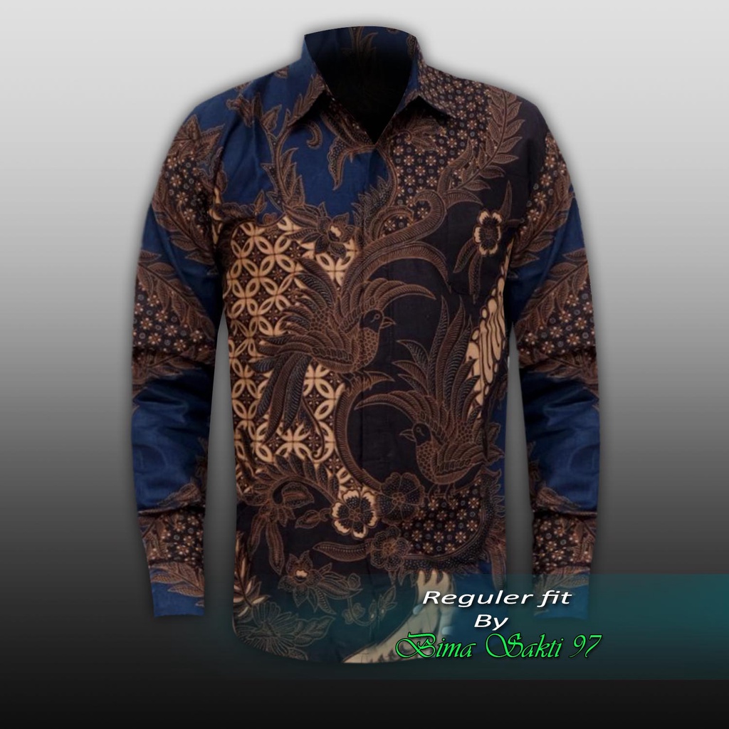 Bimasakti Kemeja Batik Pria Lengan panjang/ Baju Batik Pekalongan Murah Lengan Panjang New Modern / Seragam Pesta Resepsi Kantor Dinas Keren / Kemeja Batik Pria Lengan Panjang Terlaris / Batik Pekalongan / Kemeja Pria Terbaru /Baju Batik Pria terkini