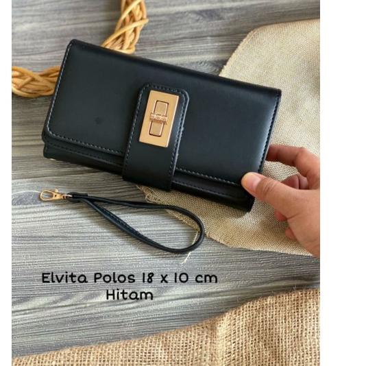 (ATC) Elvita Polos Dompet Wanita Model Lipat