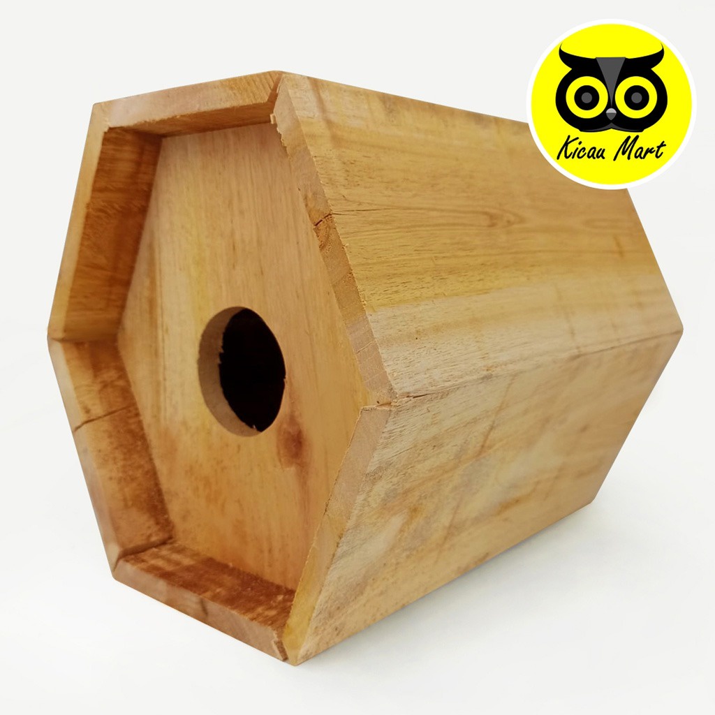 GLODOK LOVEBIRD PARKIT SEGI 6 HAXSAGON KAYU SARANG TELUR BURUNG HAMSTER SUGAR GLIDER GELODOK SUSUH SARANG TERNAK BREEDING BURUNG KENARI FALK NURI GLSGN-2