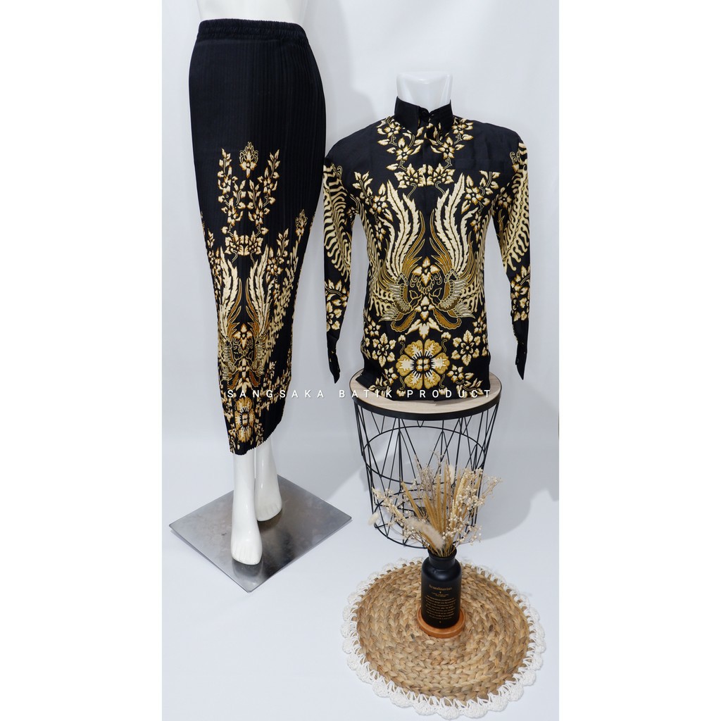PROMO SET KEMEJA BATIK COUPLE / KEMEJA ROK BATIK COUPLE