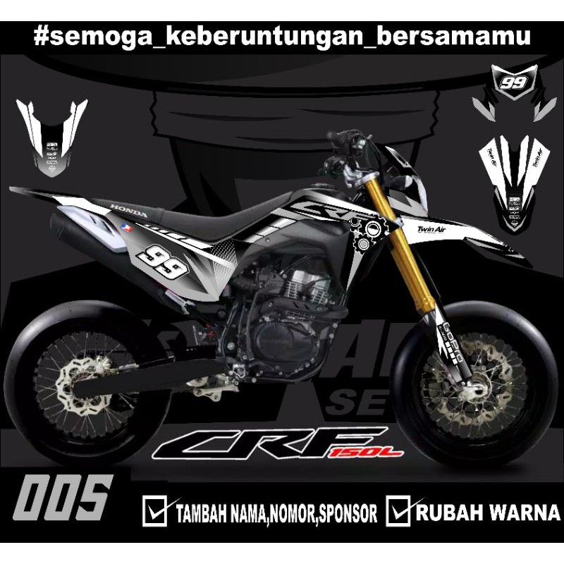 Sticker setiker stiker decal CRF 150 L- Fullbody-Dekal stiker Trail Supermoto laminasi glosy