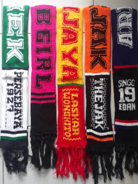 Syal rajut bola persib/ min order 10 pcs