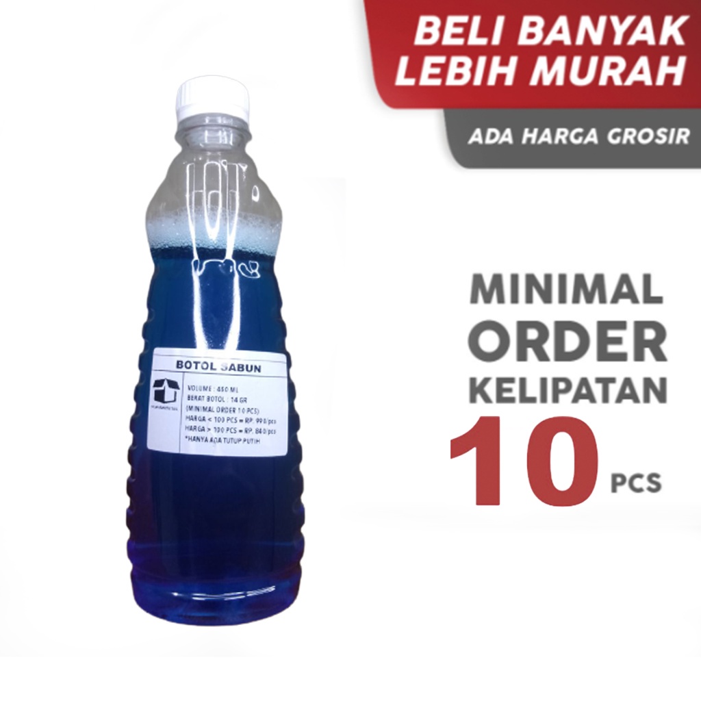 Botol Sabun Cuci Piring (450ml) - Botol Plastik Cuci Piring (50 Pcs)