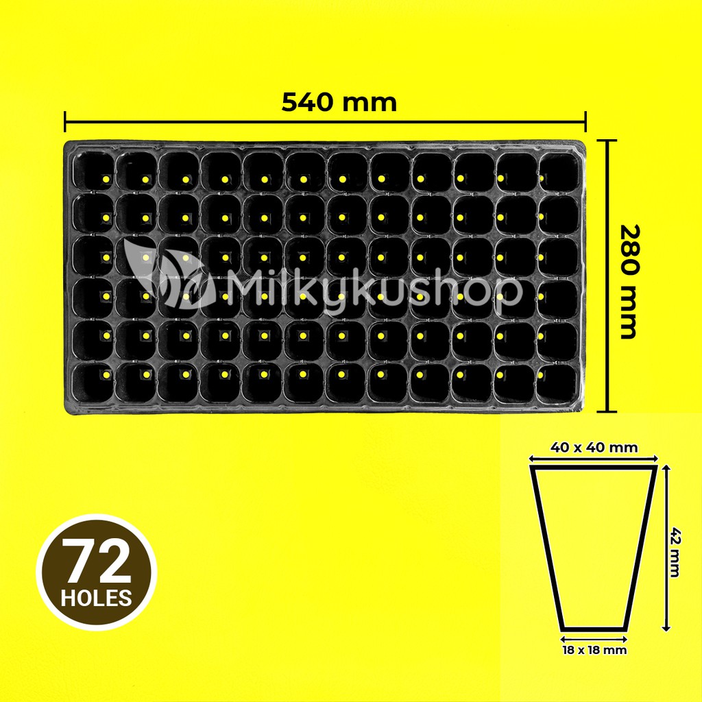 TRAY SEMAI 72 LUBANG BENIH BIBIT SEEDLING TRAY