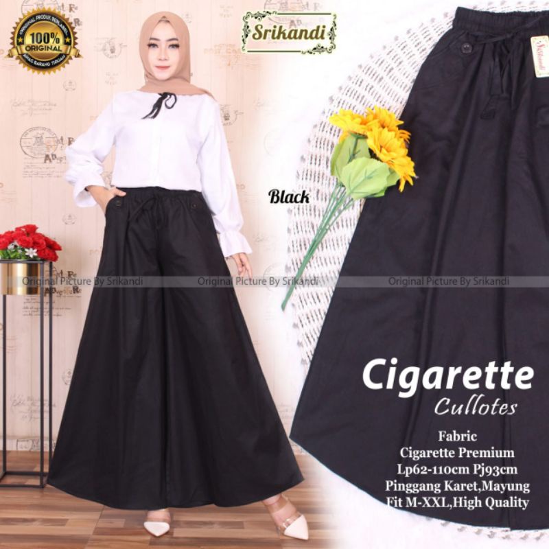 Celana kulot bahan polos / cigarette cullotes by srikandi / kulot polos