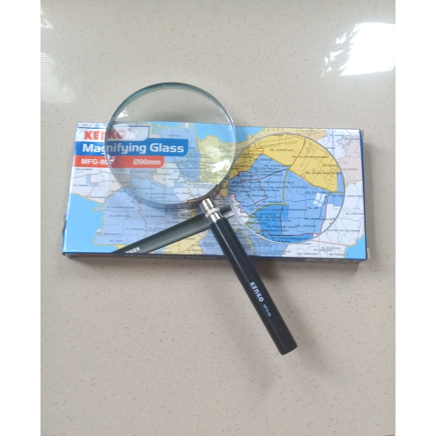 

H7Y Kaca Pembesar Lup Kaca Magnifier Glass 90mm - Kenko MFG-90