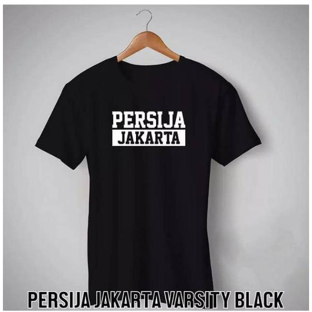 KAOS COMBED 30S PERSIJA JAKARTA HITAM BAJU TSHIRT