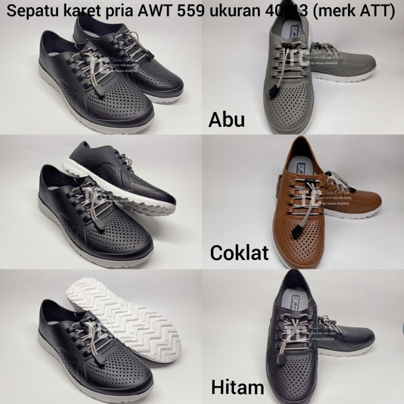 Sepatu karet pria AWT 559 ukuran 39-43 (merk ATT)