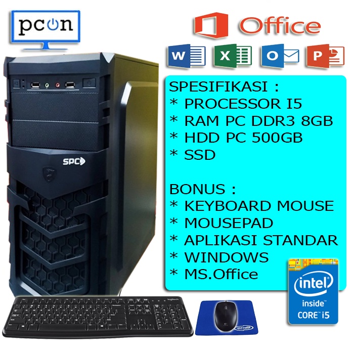 PC KOMPUTER RAKITAN GAMEMING EDITING I5 3470 RAM 8GB VGA 2GB