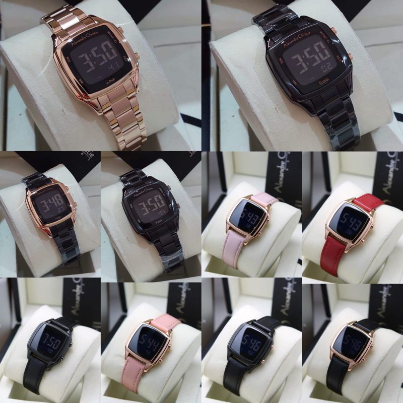 Jam Tangan Wanita Alexandre Christie Ac 9355/Ac9355   Digital kulit Original