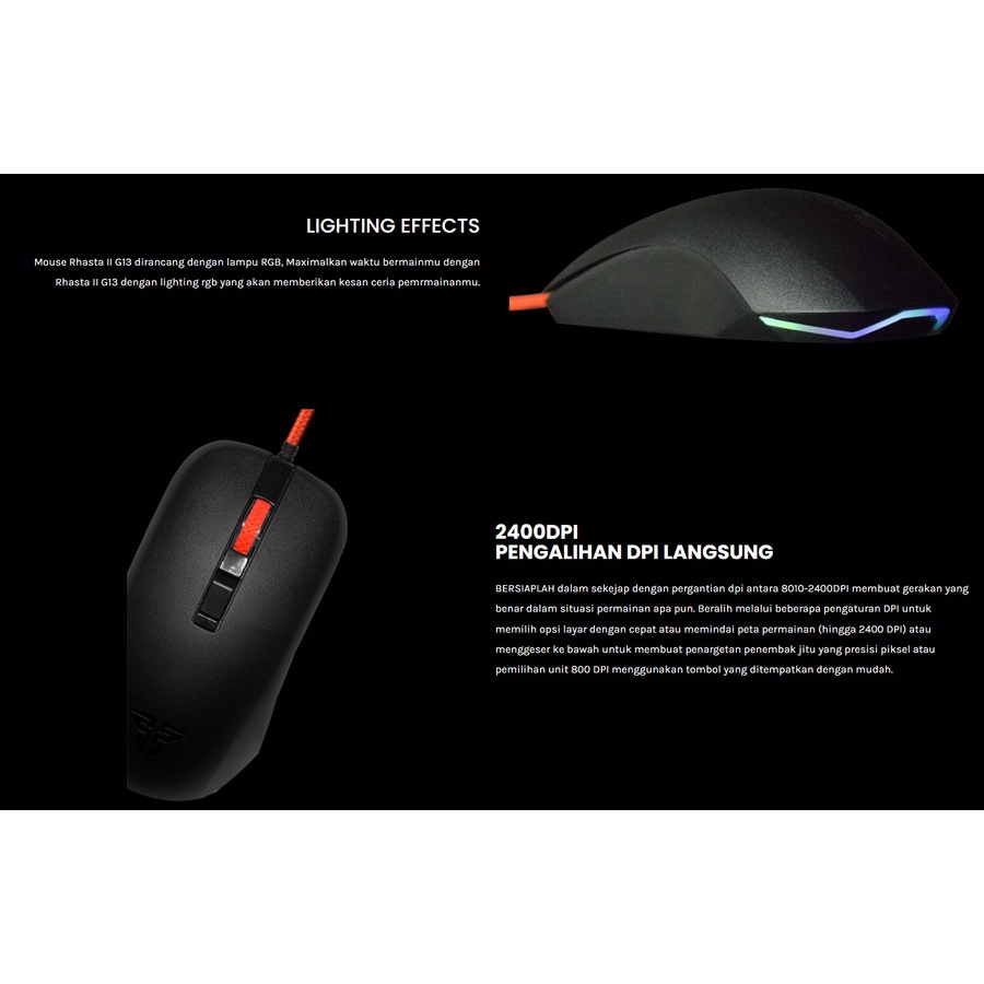 FANTECH G13 RHASTA II MOUSE GAMING RGB