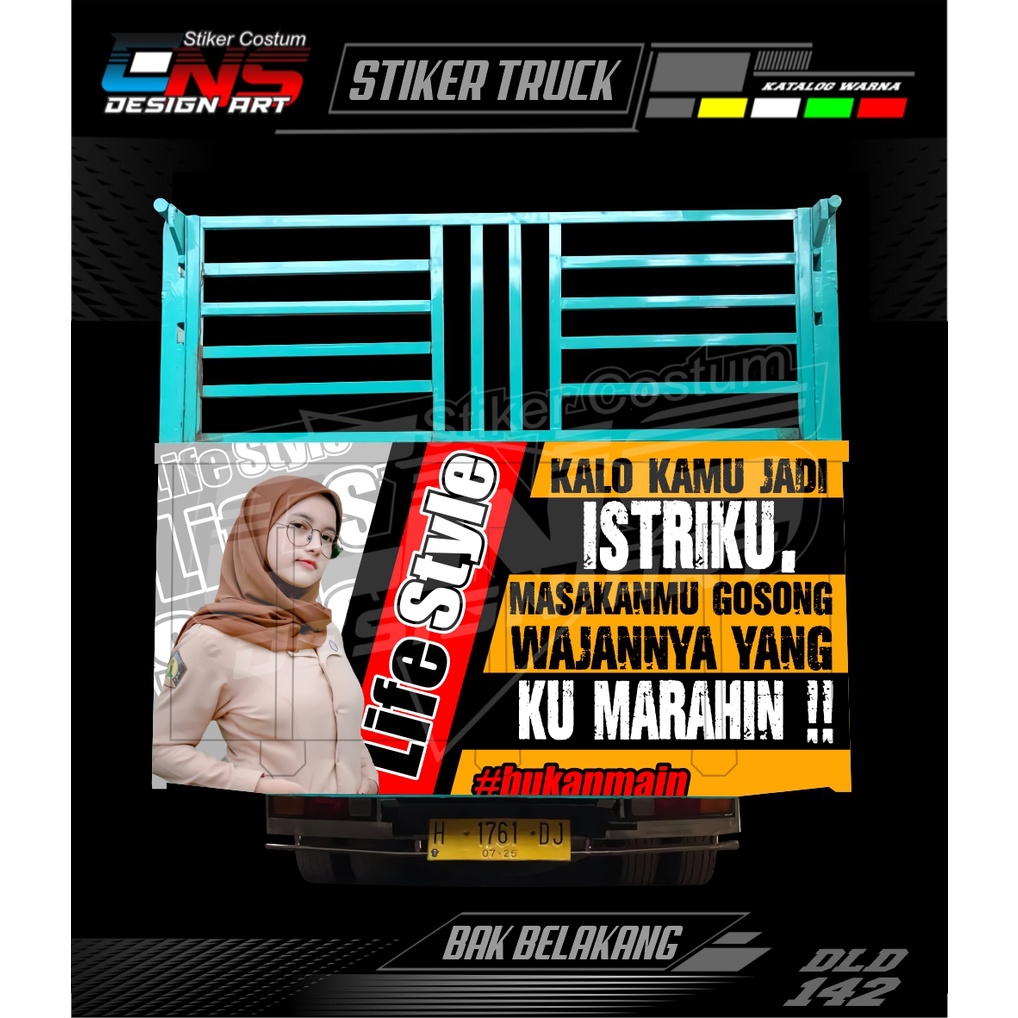 Stiker Pintu Bak Belakang Truk Sticker Bak Truk Canter Dump Ragasa Giga Elf Umplung Stiker Printing 