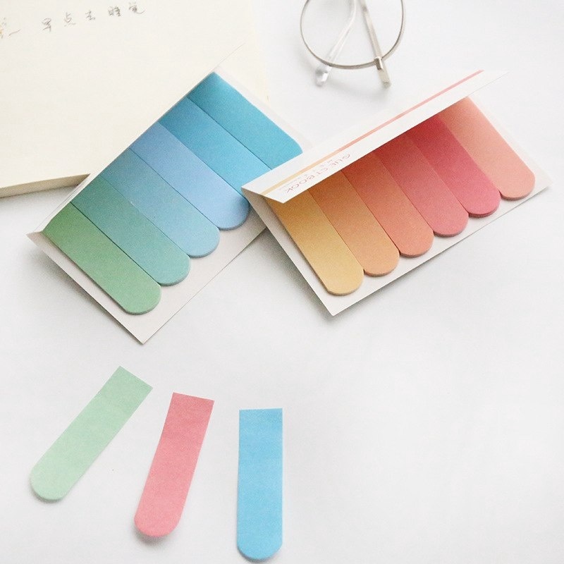 Kawaii Cute Solid Color Sticker Bookmark Marker Memo Pad