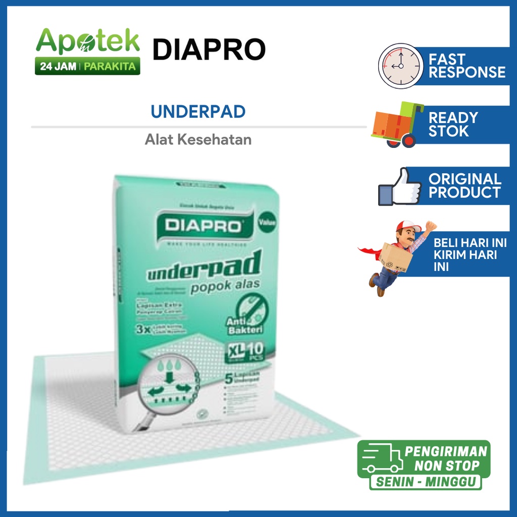 Under Pads Diapro / Under Pads / Underpads / Underpad / Pembalut / Popok / Pengalas Kasur